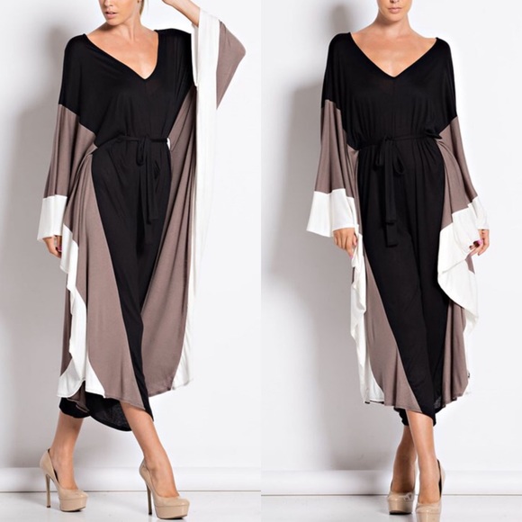 Bare Anthology Pants - "Musings" Colorblock Kimono Jumpsuit