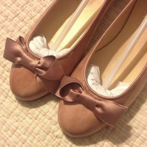 French Sole Leather Patent Bow Ballet Flats 9.5M