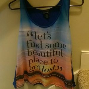 Blue Sunset Quote Tank