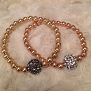 Stackable beaded bracelets (set of 2)