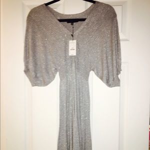 Silver sweater dress