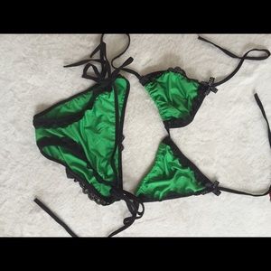 Silk bikini!