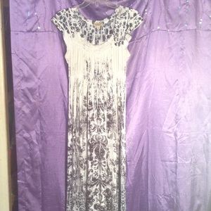 One World Black & White Maxi Dress