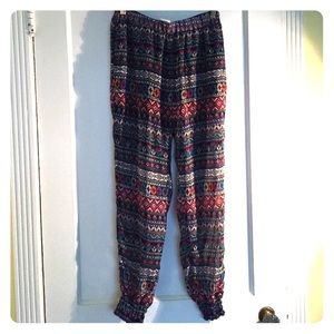 Free people sheer printed tapered pant