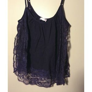 Purple Free People Lace Tank