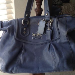 Blue Leather Coach