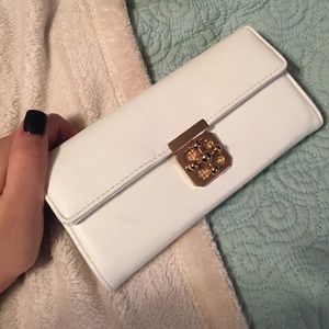 Charming Charlie's white wallet