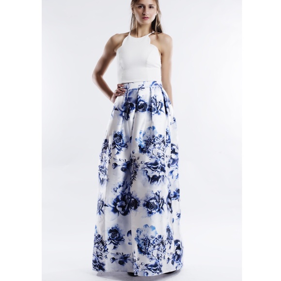 "Rose Aylmer" Floral Print Maxi Skirt - Picture 4 of 4