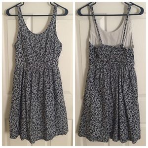 Blue Flower Print Sundress