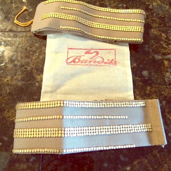 2 bandit boot band tan and gold