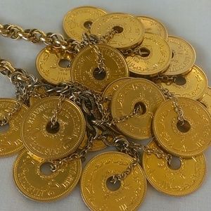 Gold wrap around hip chain