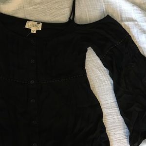 Long Sleeve Black Button Down