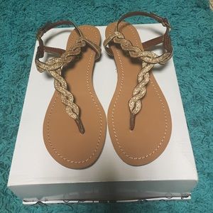 Gold sandals