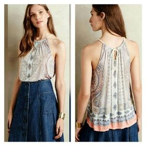 NWT Deletta Sorin Sz L Halter Tank Anthropologie