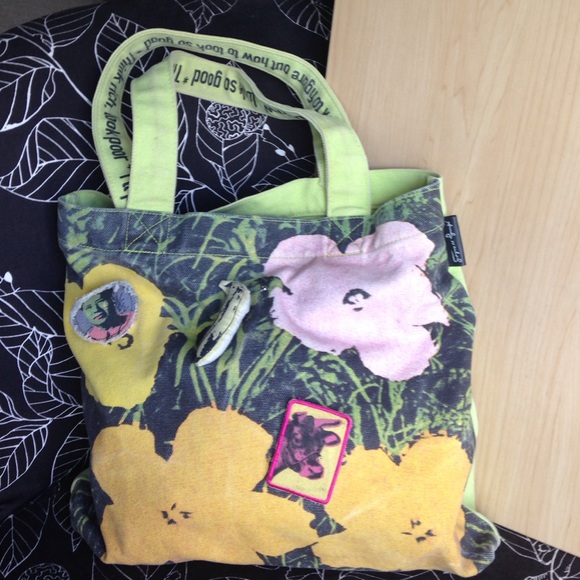 Andy Warhol by Loop lime green canvas tote bag