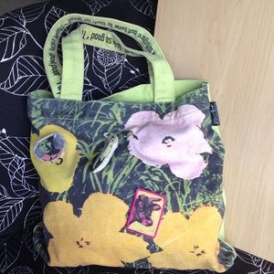 Andy Warhol by Loop lime green canvas tote bag