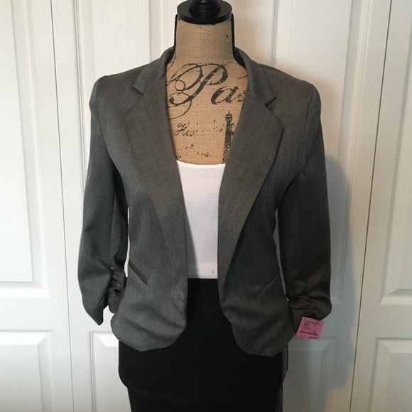 Gray blazer.