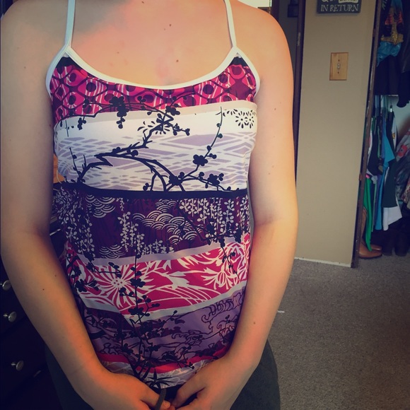 Print yoga tank