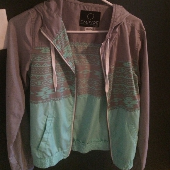 mint/Grey windbreaker