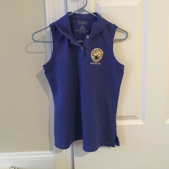 L.L.Bean XS no sleeve blue shirt - Picture 1 of 2