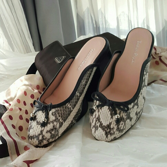 Taryn Rose Shoes - ❌SOLD❌SNAKESKIN python ballet mule shoes