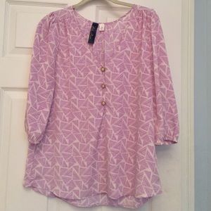 Lavender Patterned Blouse