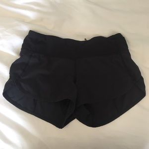 Lulu lemon black running shorts.