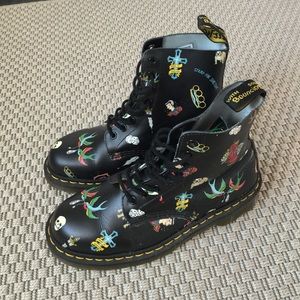Doc Martens Black Tattoo Pascal Boots
