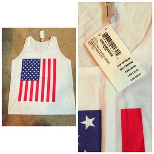 American Apparel American Flag Tank Men