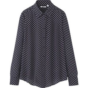 Uniqlo silk print long sleeve blouse