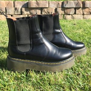 Black pull on Chelsea style combat boots
