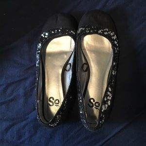 Black SO flats