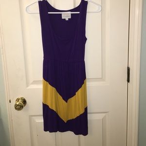 purple and yellow dress