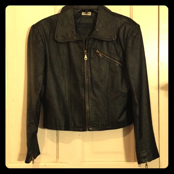 Style Works Jackets & Blazers - -•SOLD•!!- Real Leather Bomber Jacket. Brand New!