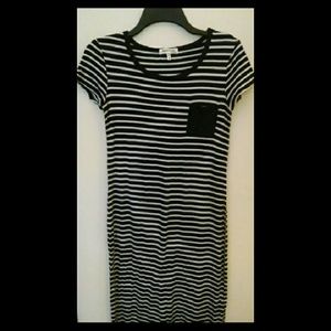 Maxi Striped Dress with Slit from Monteau