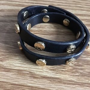 Tory Burch wrap bracelet in black