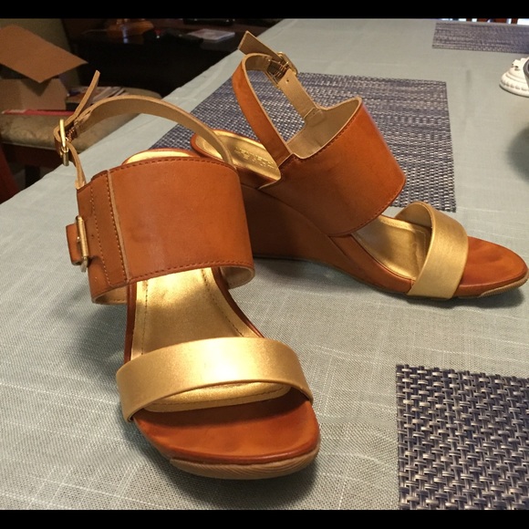 Leather Wedge Sandals