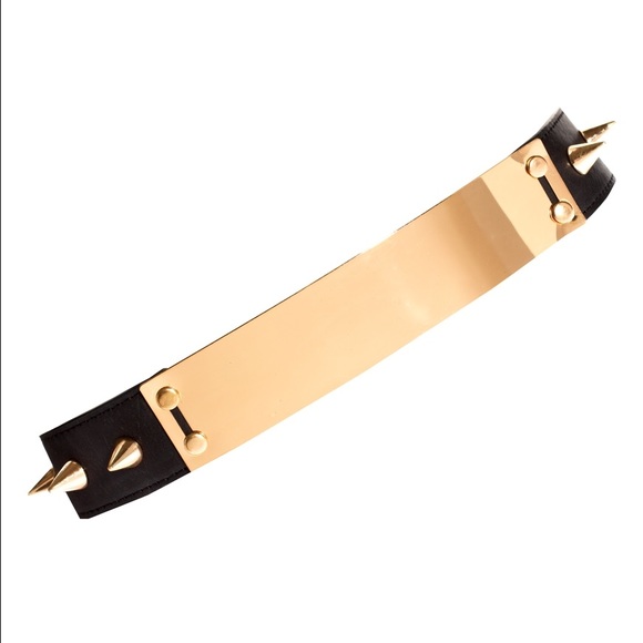 Spiked Gold Plate Waist Belt