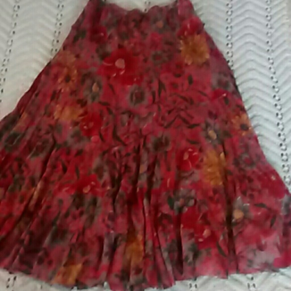 Cotton A-line tiered maxi Floral