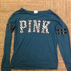 Long sleeve PINK shirt.