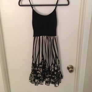 Black and beige sun dress