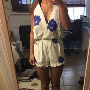 White floral romper