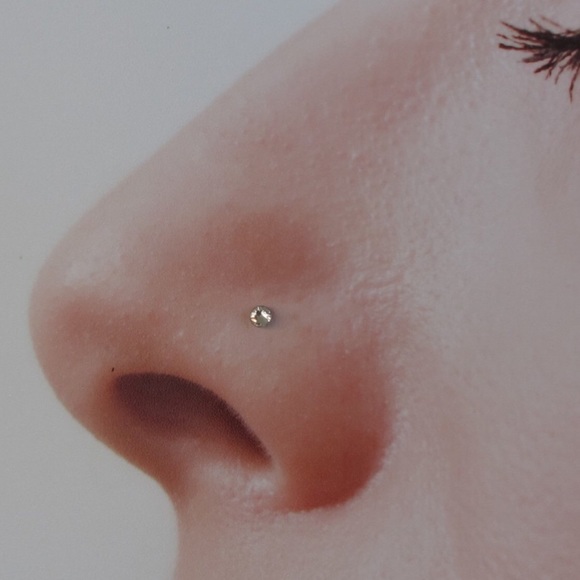 6 COLORED NOSE RING STUDS 18G NEW - Picture 3 of 3