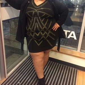 Star-Studded Black Dress