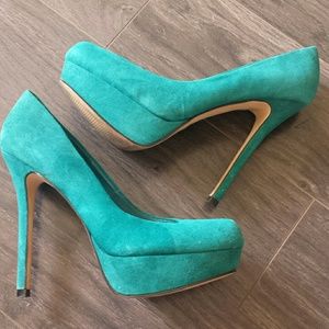 Suede heels