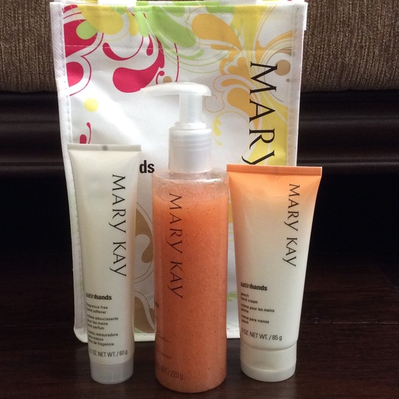 Peach Satin Hands