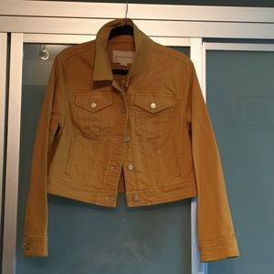 Anthropologie Mustard Yellow Jean Jacket