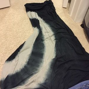 tie die maxi skirt