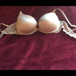Pink nude lace bra