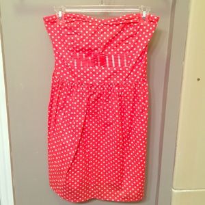Cute Small/X-Small Polka Dot Strapless Dress